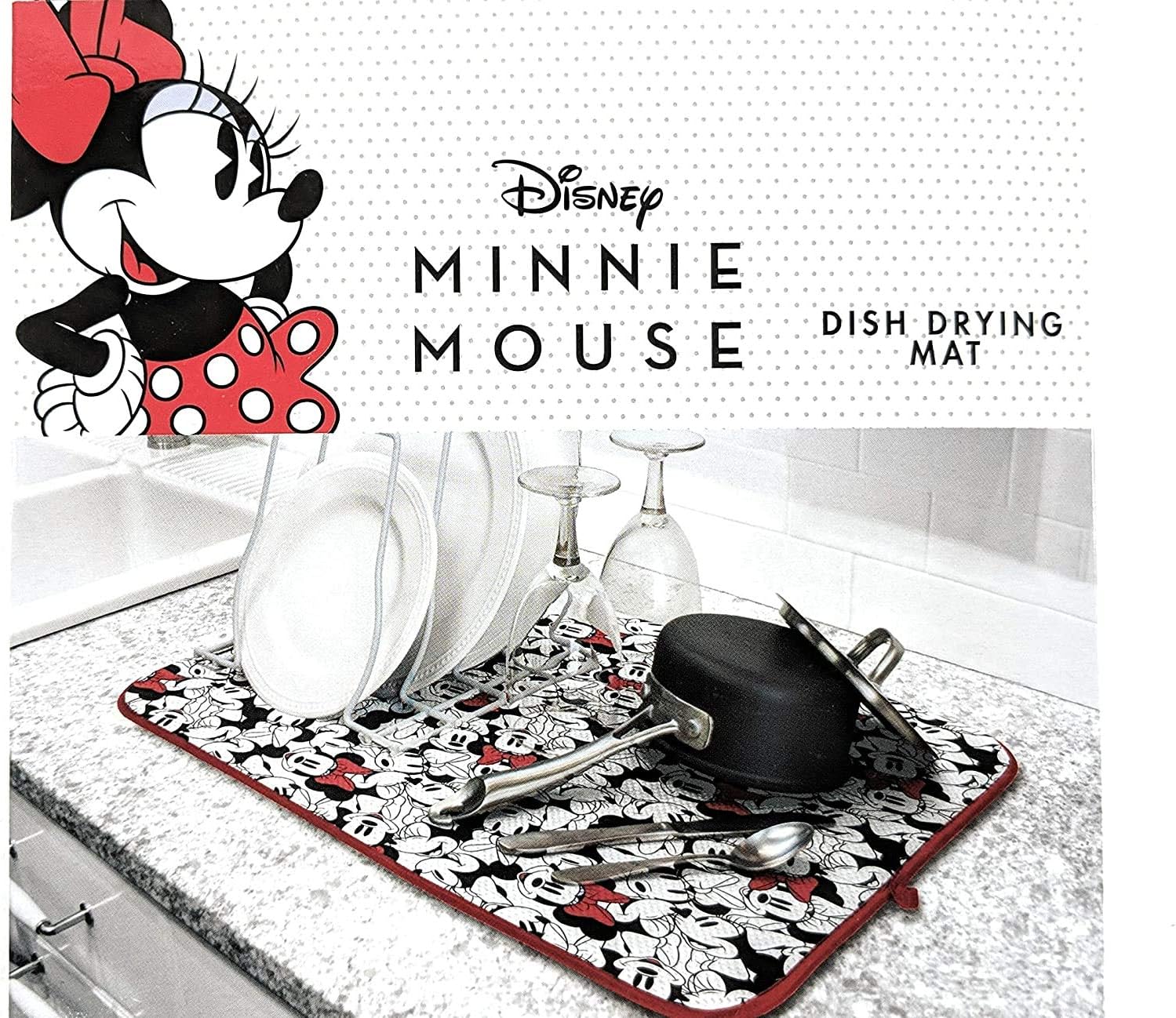 Minnie Mouse Dish Drying Mat, 16 x 18 inches