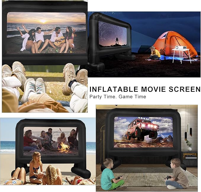 Pantalla inflable de proyección OUTTOY 16 pies para exteriores miniatura 2