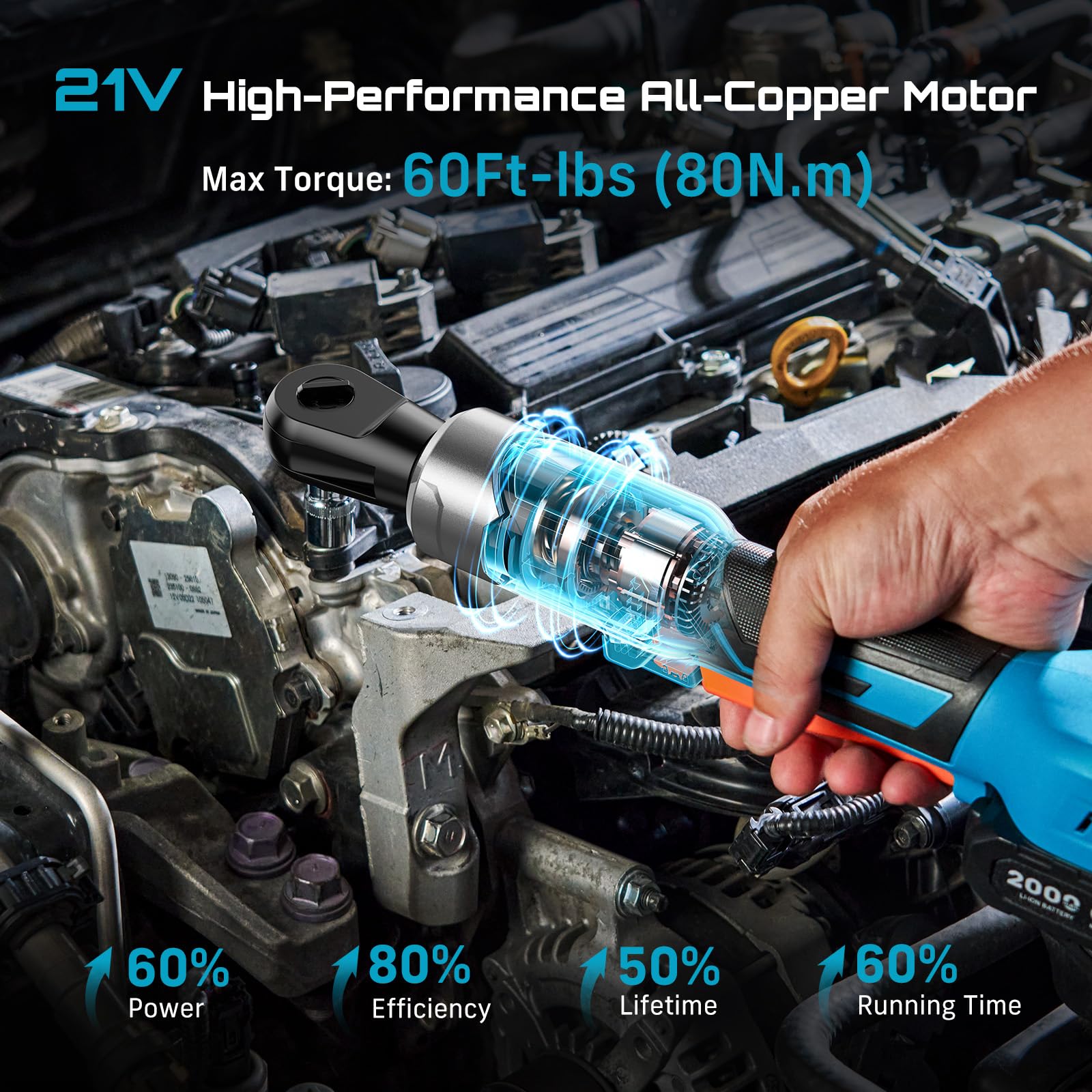 DEWALT 20V MAX XR 1/2 in. High Torque Impact Wrench with Hog Ring Anvil Kit (DCF900P2) product image 15