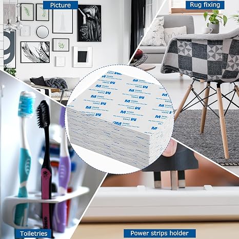 200PCS Double Sided Foam Tape, Super-Sticky Double Sided Adhesive Pads