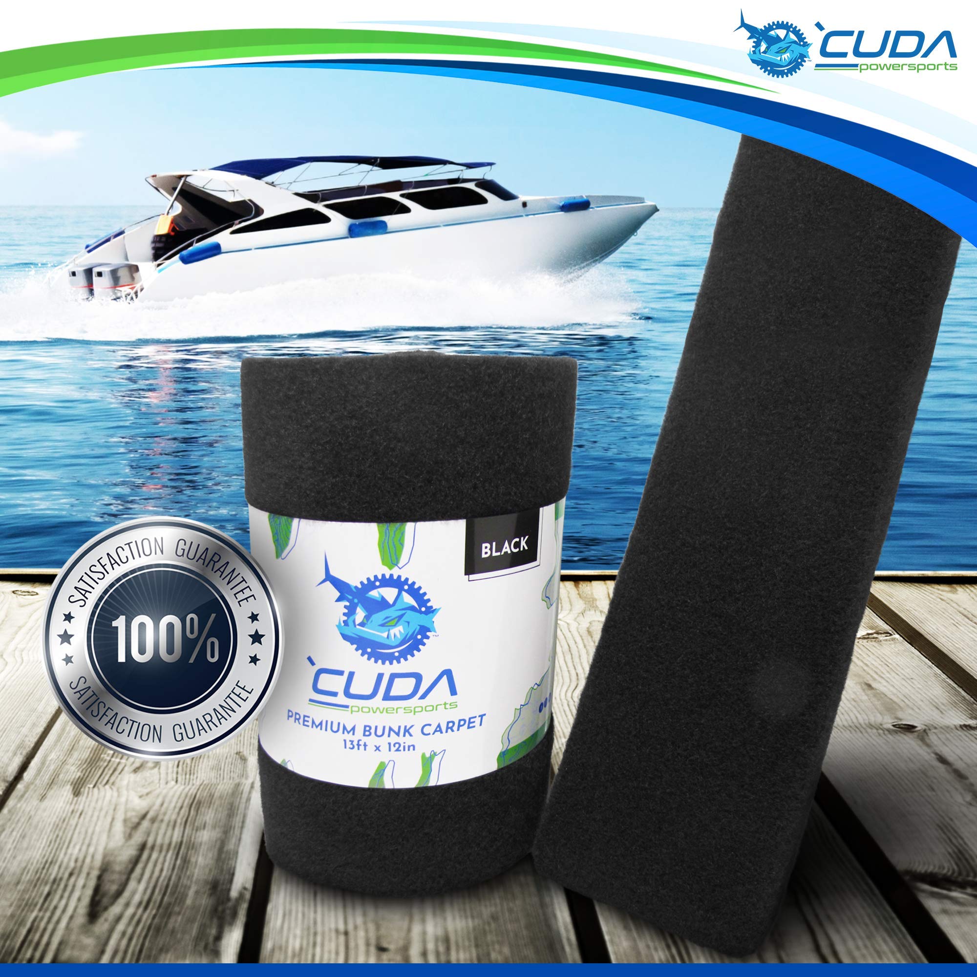 Cuda Powersports Premium Boat Trailer Bunk Carpet 23oz Marine Carpet