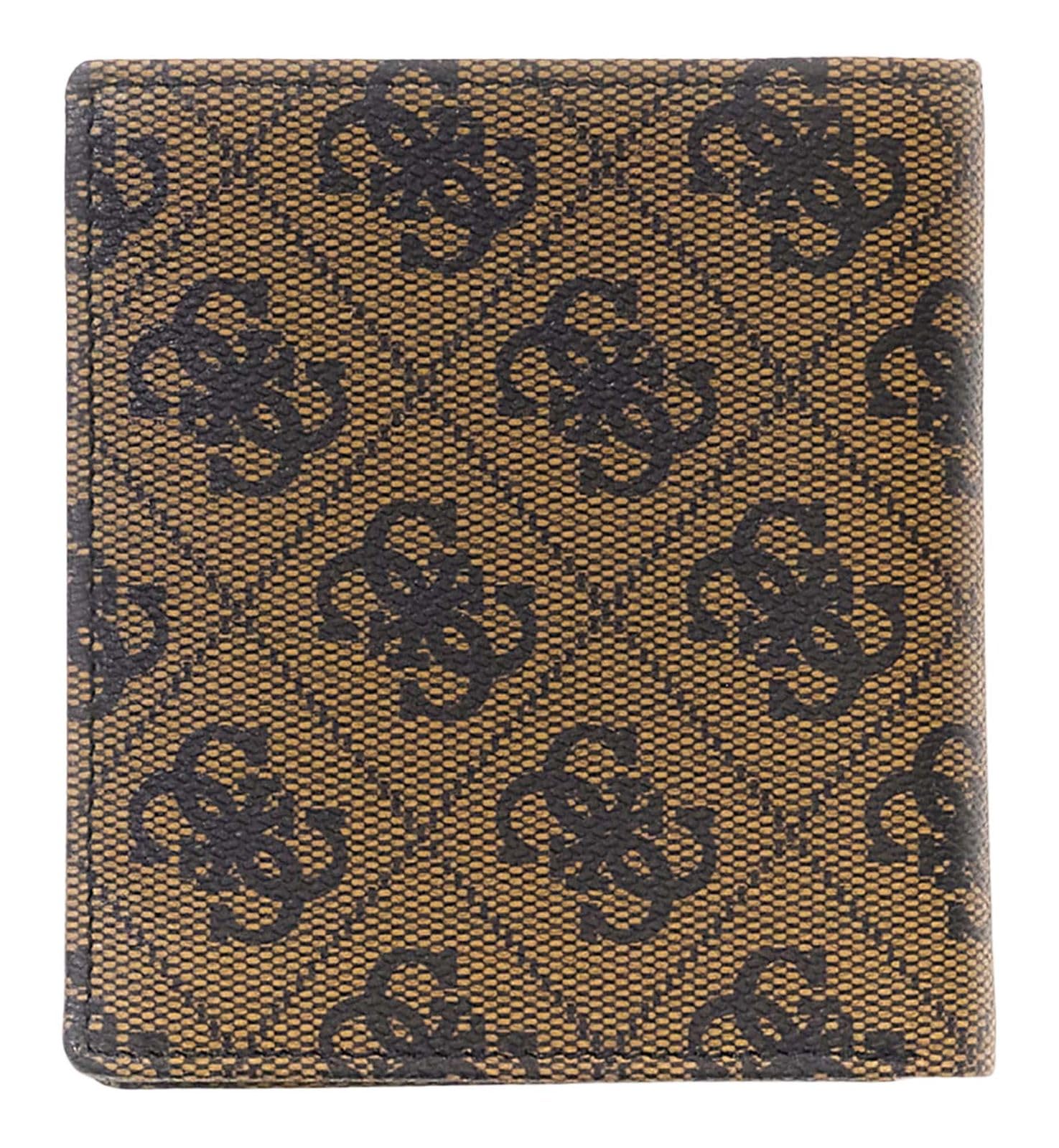 GUESS Cuero Monedero Mito Small Billfold Wallet with Coinpocket Coffee marrón