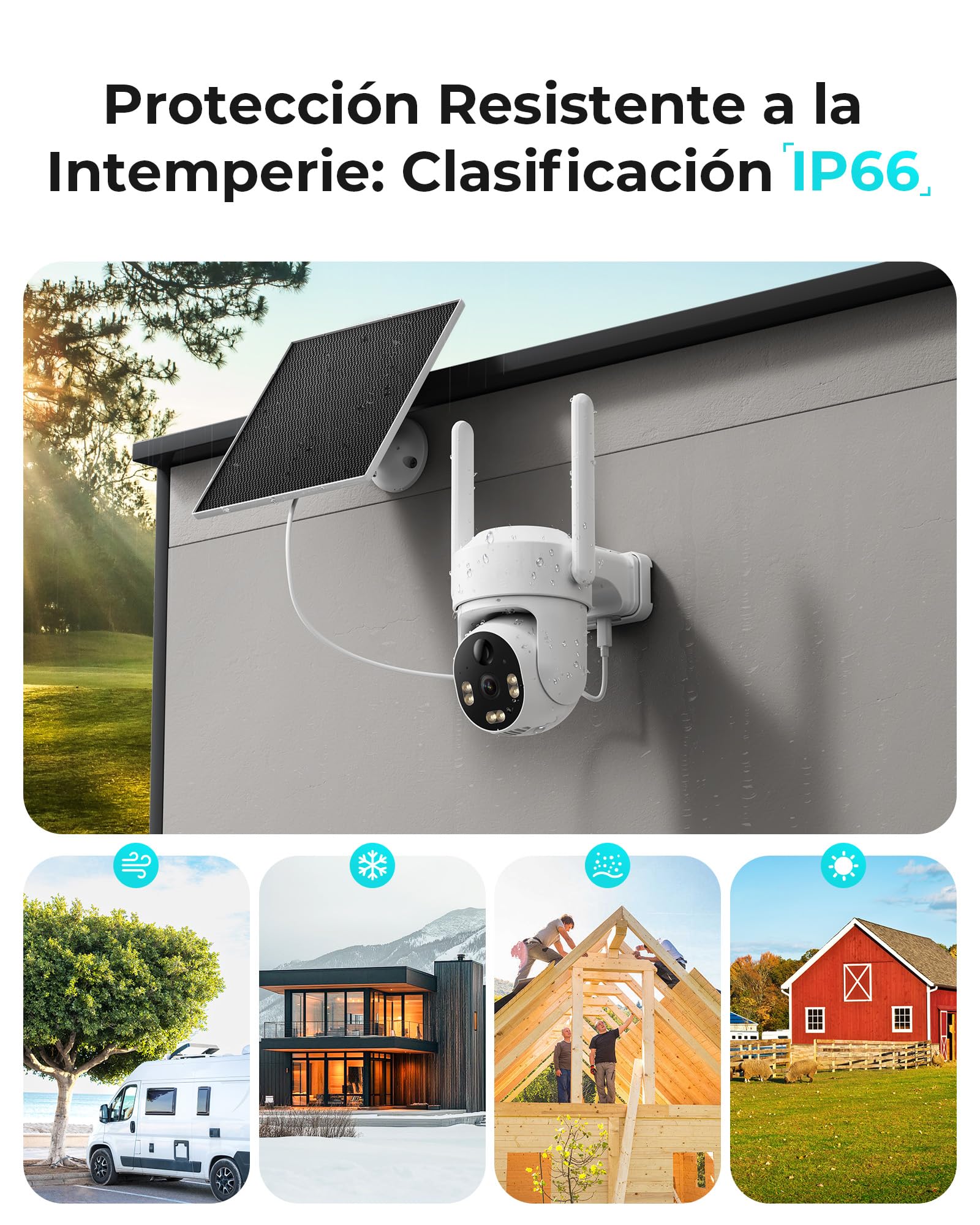SEHMUA 4G LTE Camara Vigilancia Exterior con Panel Solar, 2K PTZ 355°/100° Camara Vigilancia con Tarjeta Sim sin WiFi, Detección Humana PIR, Color Visión Nocturna, IP66, Audio de Dos Vías, 2 Unidad