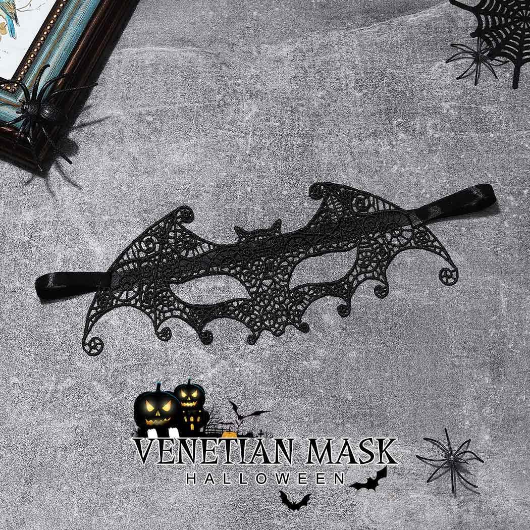 BODIY Halloween Lace Masks Black Masquerade Ball Venetian Eyemask Cosplay Costume Jewelry for Women