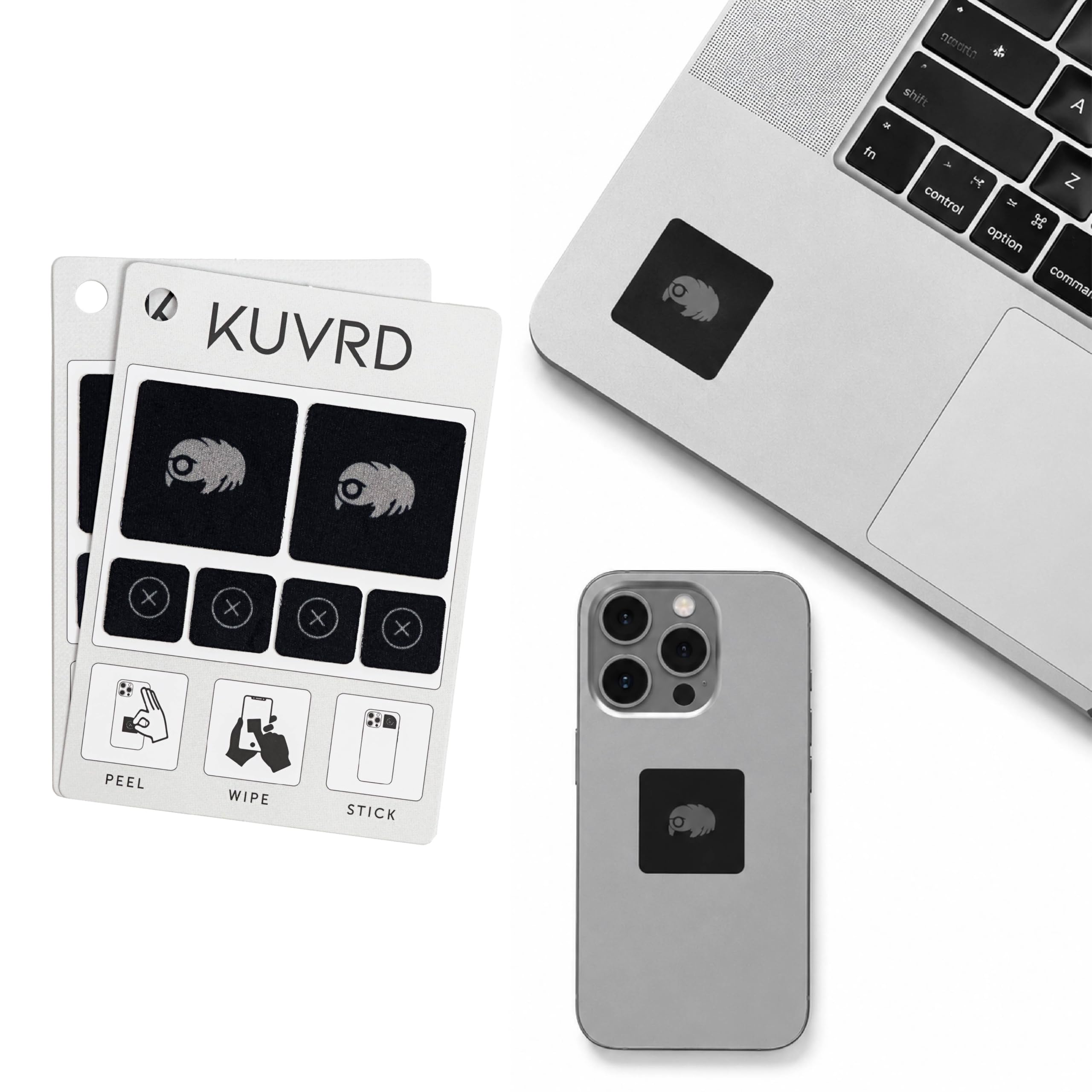 KUVRD Waterbear Universal-Display-Reiniger, Teeny Tiny Reinigungswerkzeuge für Ihre Objektive und Bildschirme, 2 Stück