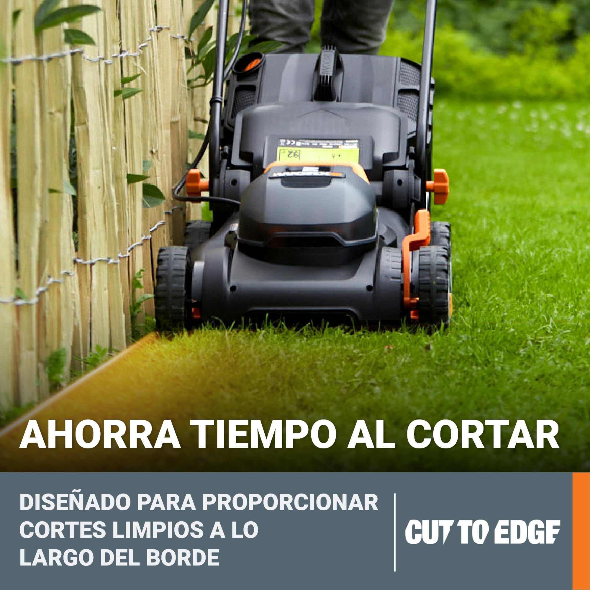Cortacésped eléctrico sin Cable Worx 40cm, WG734E, Batería PowerShare Pro de 40V con 2pcs de 4,0 Ah