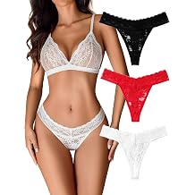 Avidlove Thongs for Women Lace Sexy Panties Low Waist Brazilian Underwear