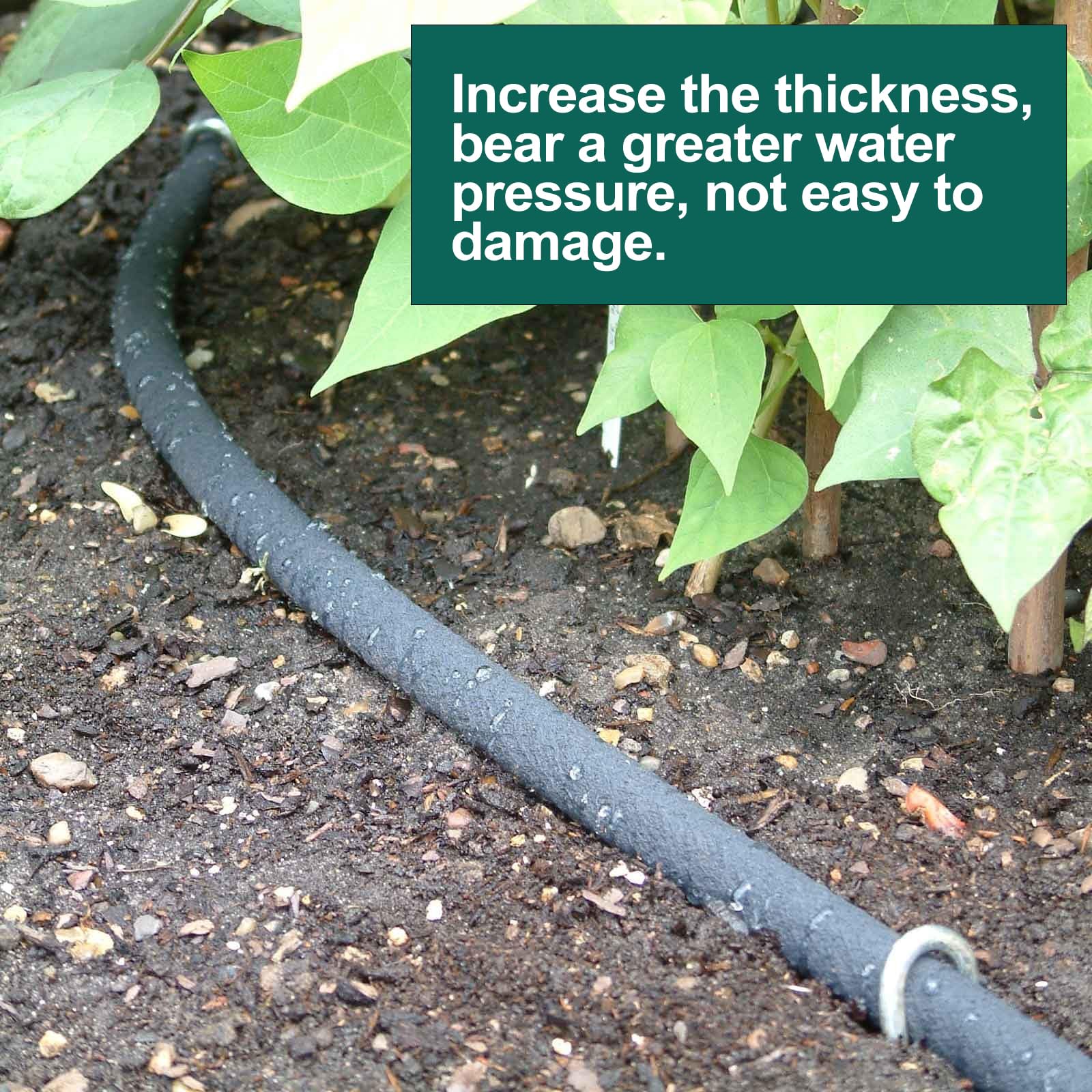 Kit di tubi per irrigazione a goccia da 61 m 1/4 '' con tubo di irrigazione a goccia da 30,5 m, 92 raccordi per irrigazione a goccia per sistema di acqua a goccia, letto da giardino, serra, patio