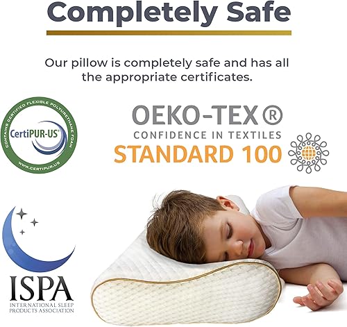 Miniatura 6 de Royal Therapy Paquete de 1 almohada de espuma viscoelástica, cervical de firmeza media, almohada de contorno Queen, almohada ortopédica para apoyo