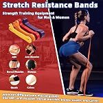 Resistance Bands Set, Resistance Bands for Exercise, Pull Up Bands - Workout Bands Exercise Bands for Muscle Training, Physical Therapy, Home Workouts, Fitness Stretching for Men Women