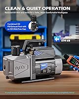 Vista 5 de Orion Motor Tech Bomba de vacío de 2 etapas de 14.4 cfm, bomba de vacío HVAC de paleta rotativa de 1.5 hp con vacío definitivo de 1.5 micrones