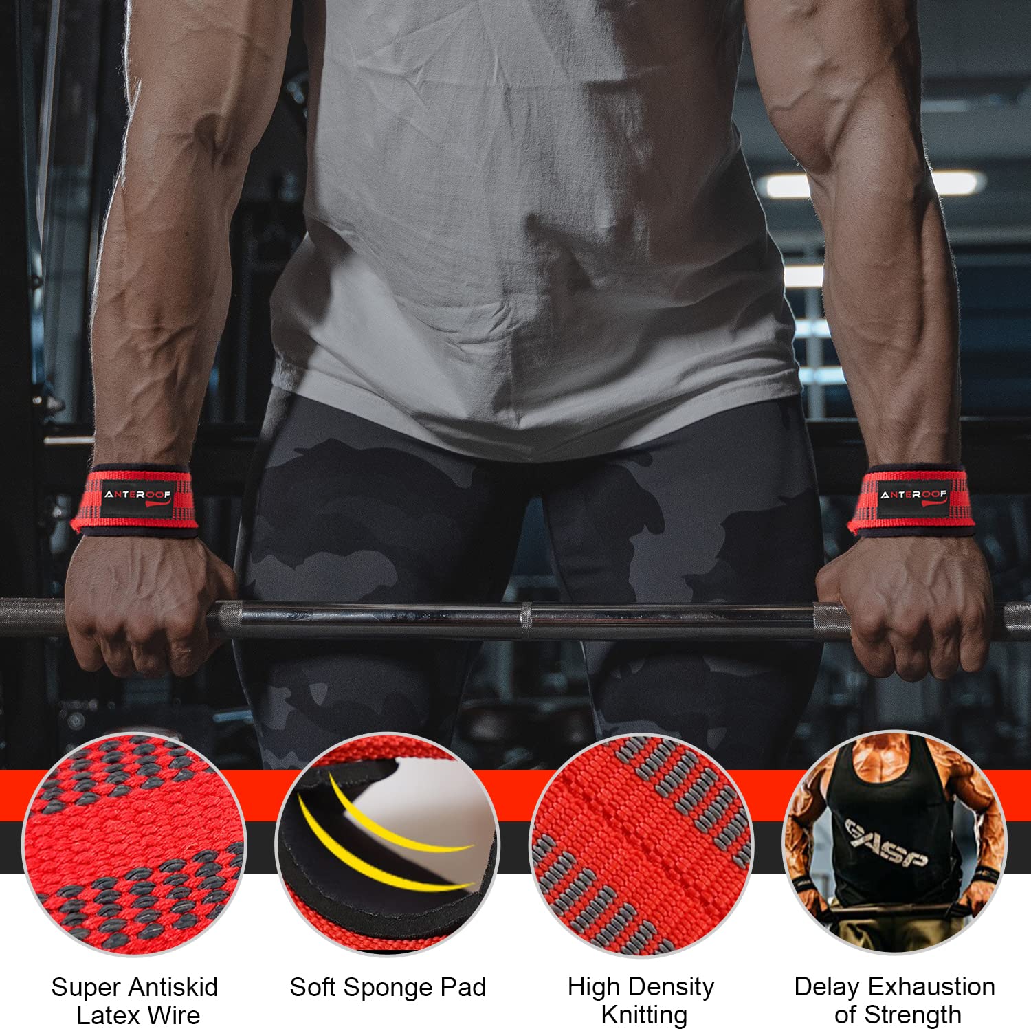 Strength Training Essentials: Knee Wraps, Wrist Wraps, and Lifting Straps Set - Image 4