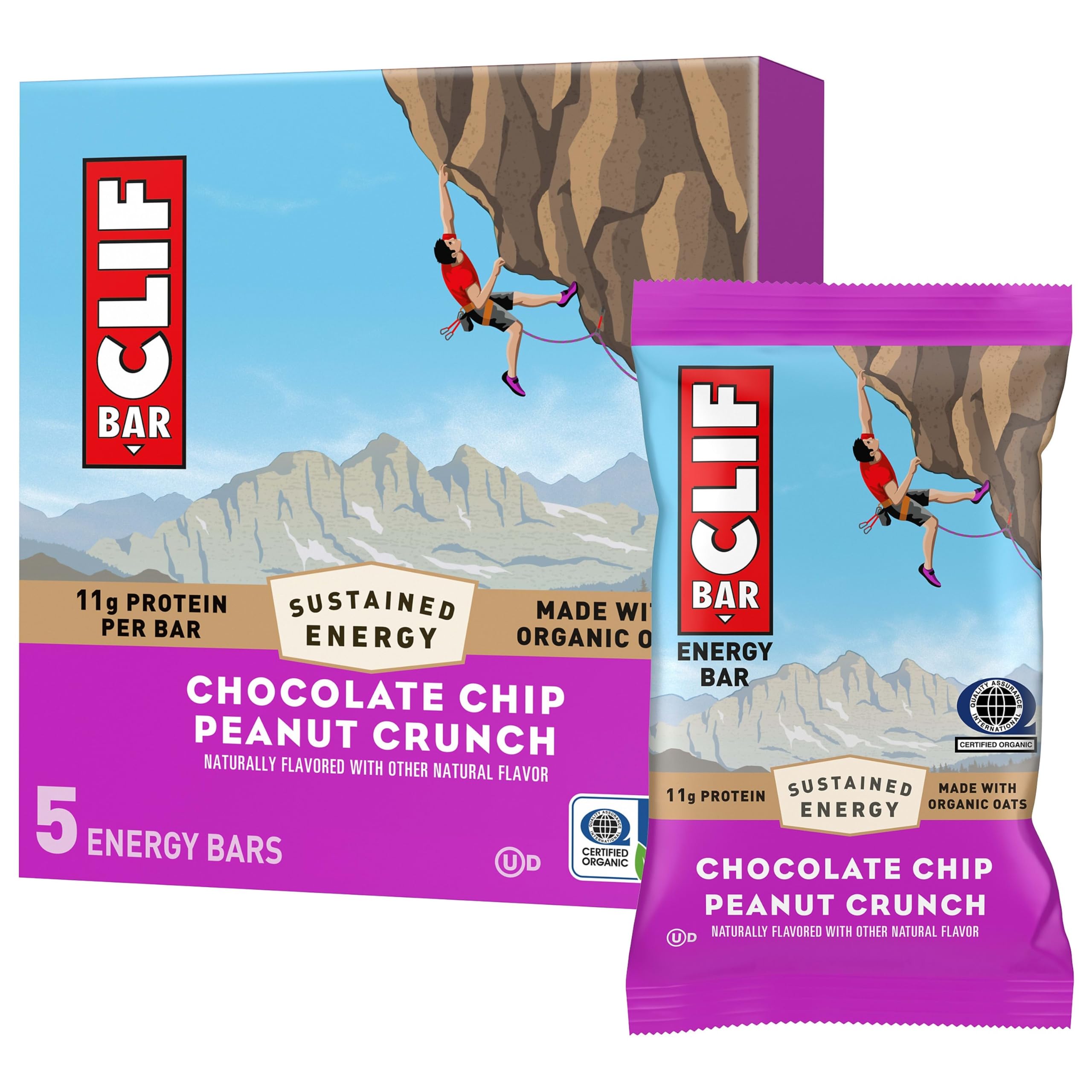 CLIF BAR - Energy Protein Bars - Blueberry Almond Crisp - Made with Organic Oats - Energy Bars - Non-GMO - (5 Pack) — Amazon image 21