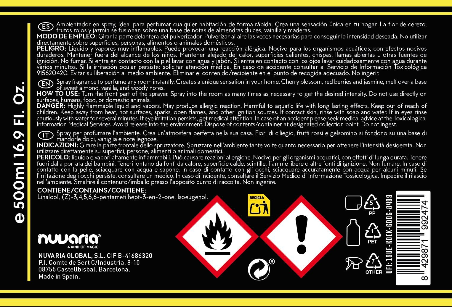 Spray Ambientador Vicky Martín Berrocal Cherry Blossom 500 ml