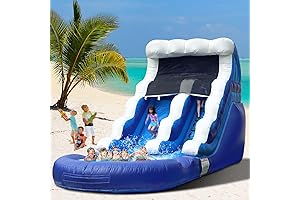 Inflatable Water Slide Extravaganza: Backyard Playground for Kids and Adults