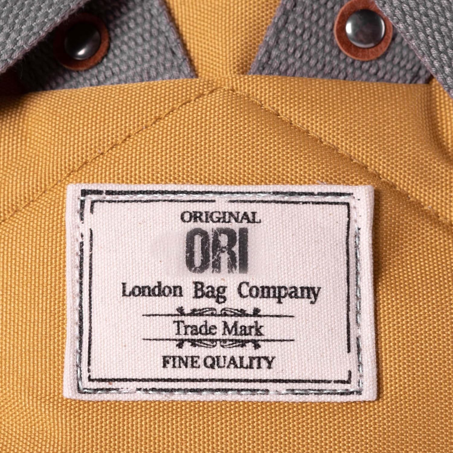 ORI LONDON Travel Backpack - Medium Water-Resistant Nylon Rolltop Laptop Backpack for Men & Women - The Finchley - Flax