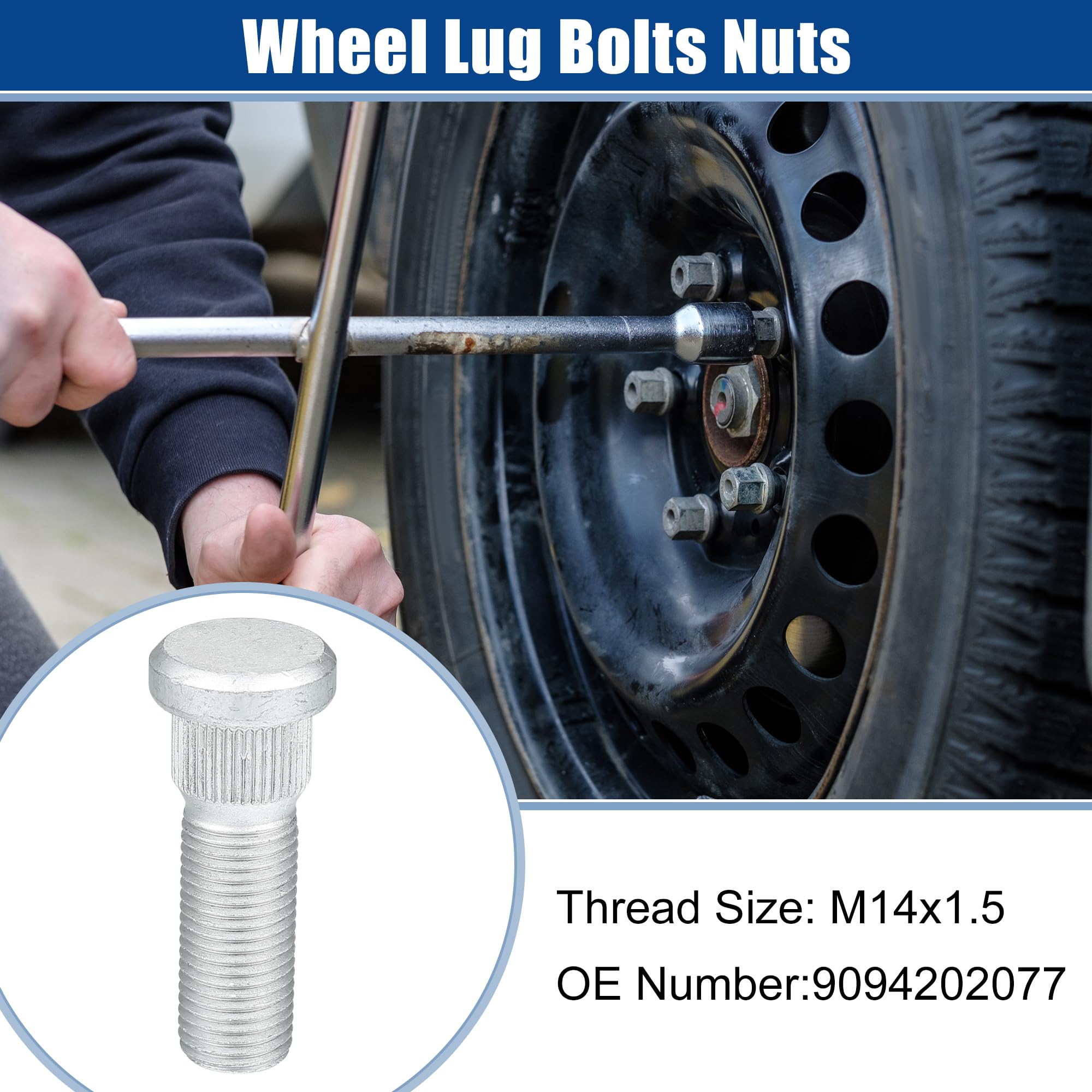 QUARKZMAN Bulloni Dado Ruota M14x1.5 Adatti per Lexus No.9094202077-2 Pezzi