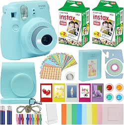 Fujifilm Instax Mini 9 Instant Camera Ice Blue with Carrying