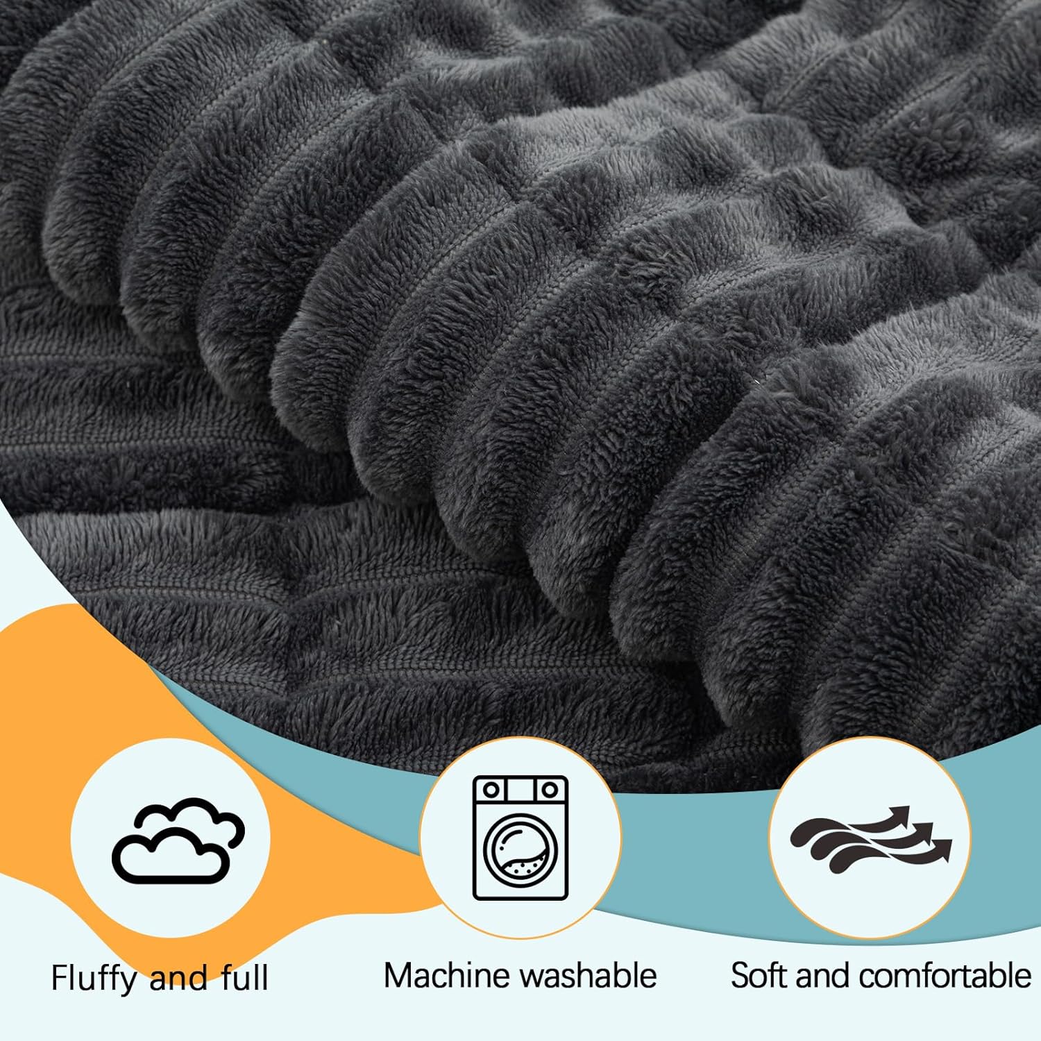 BBTO 53 x 40 Inches Non-Slip Bottom Pet Bed Mat for Car Trunk Large Size Dog Blanket for SUV Dog Backseat Cover with Anti Slip Sticker Travel Hair Resistant Backseat Extenders Cover(Dark Gray)