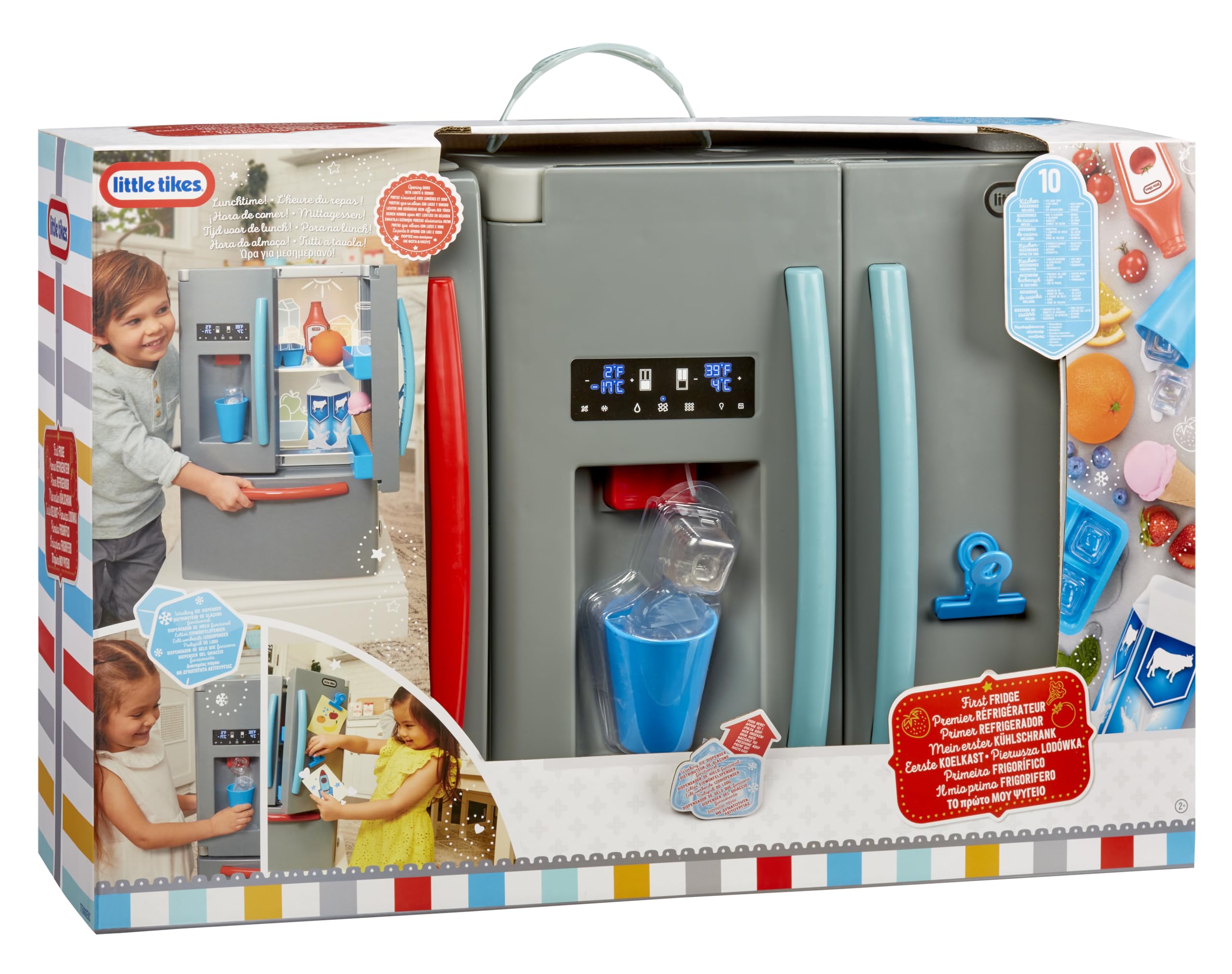 Little tikes erster Kühlschrank – Interaktiver und realistischer Kühlschrank – Mit Licht und Geräuschen – Spielzeug-Kühlschrank für Kinder
