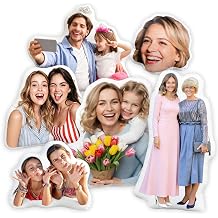 Custom Pillow - Personalized Pillows with Picture, Photo Pillows | Personalized Gag Gifts Funny Birthday Gifts for Women Men White Elephant Gifts for Boyfriend - Customized Stuffed Pillows