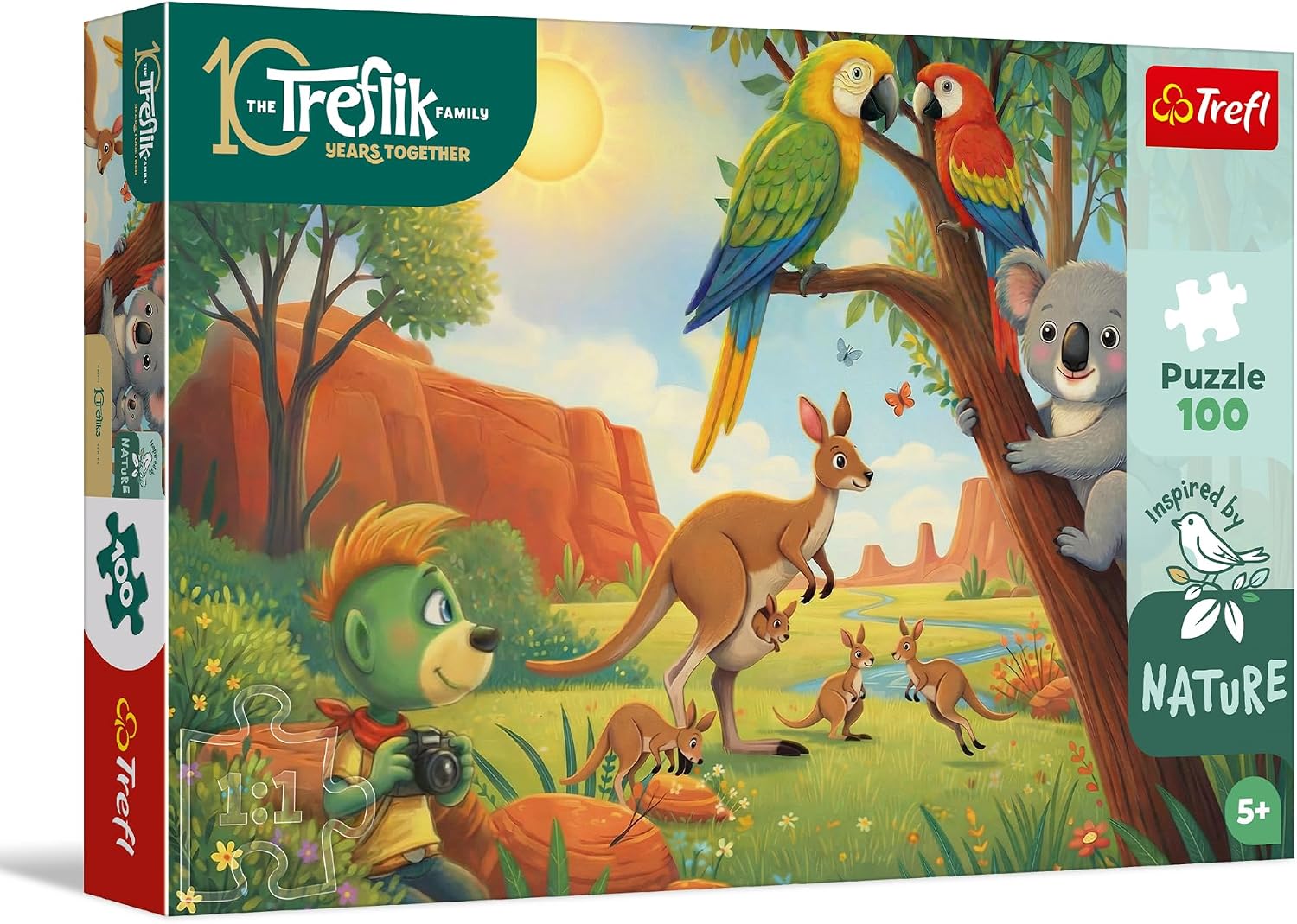 Trefl - Puzzle 100 Elementów, Inspired By Nature, Koala i Kangury, 5+