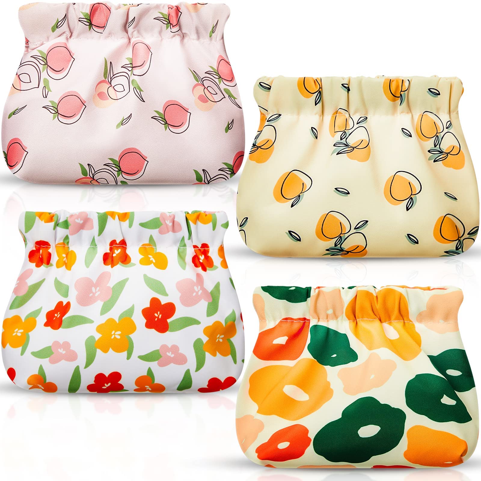 Syosi4 Pcs Small Pocket Makeup Bag Syosi No Zipper Waterproof