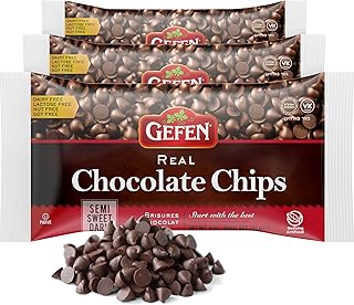 Gefen Vegan Semi Sweet Real Dark Chocolate Chips, Dairy Free 9oz (3 Pack...