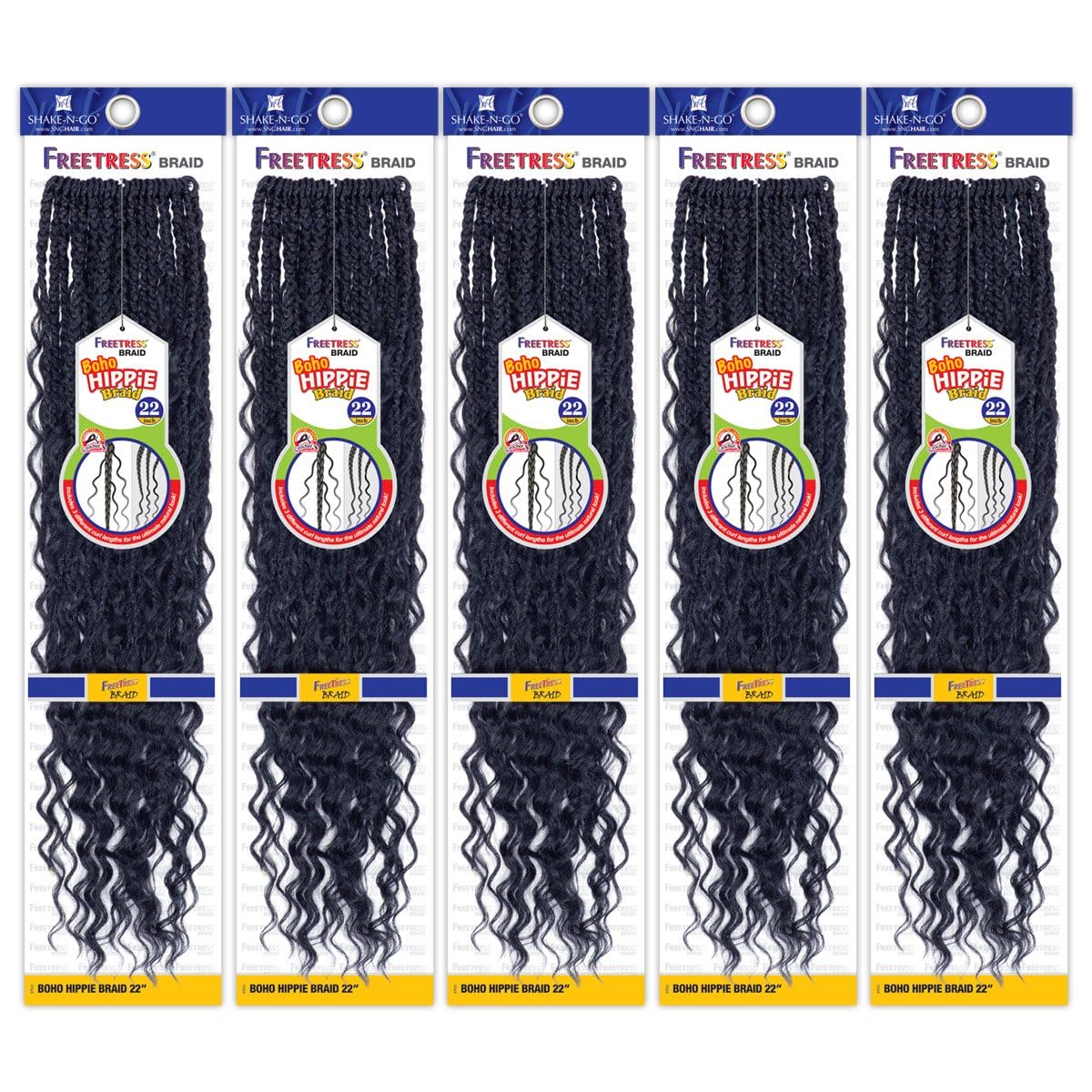 Amazon.com : SHAKE-N-GO Synthetic Hair Crochet Braids Boho Hippie