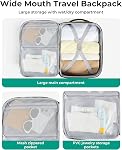 BAGSMART Travel Backpack for Women & Men 17.3 inch Laptop, Flight Approved Carry on Backpack with Shoe bag & 2 Packing Cubes