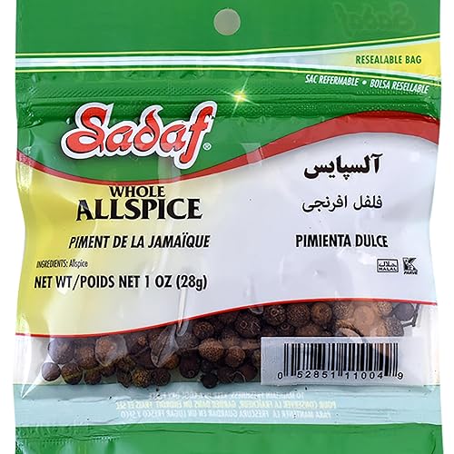Sadaf Pimienta de Jamaica entera  Pimienta de Jamaica entera para cocinar y saborizar alimentos  Bayas de pimienta de Jamaica entera  Condimento de