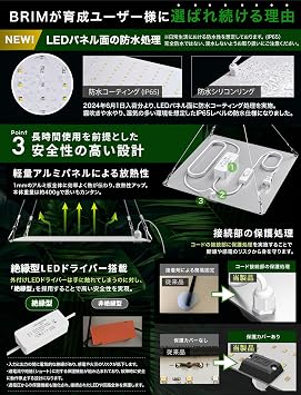 Brim Panel A PL-A Plant Growing Light, LED Panel, Japanese Brand, Full Spectrum, IR/UV Equipped, 1, 45W, Warm White