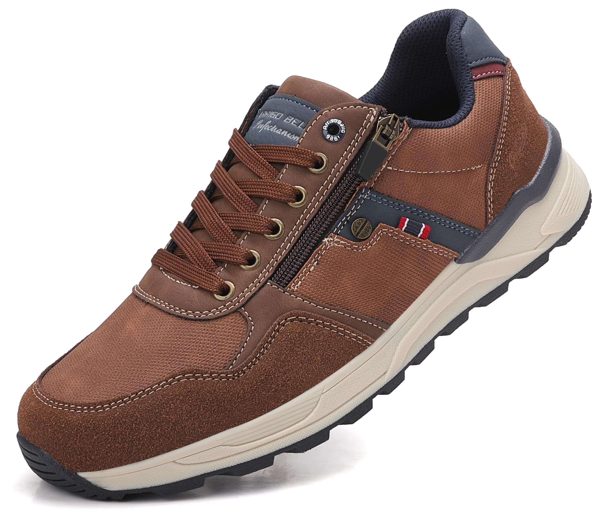 ARRIGO BELLO Sneaker Schuhe Herren Reißverschluss Freizeitschuhe rutschfest Halbschuhe Outdoor Leichte Turnschuhe für Männer 41-46