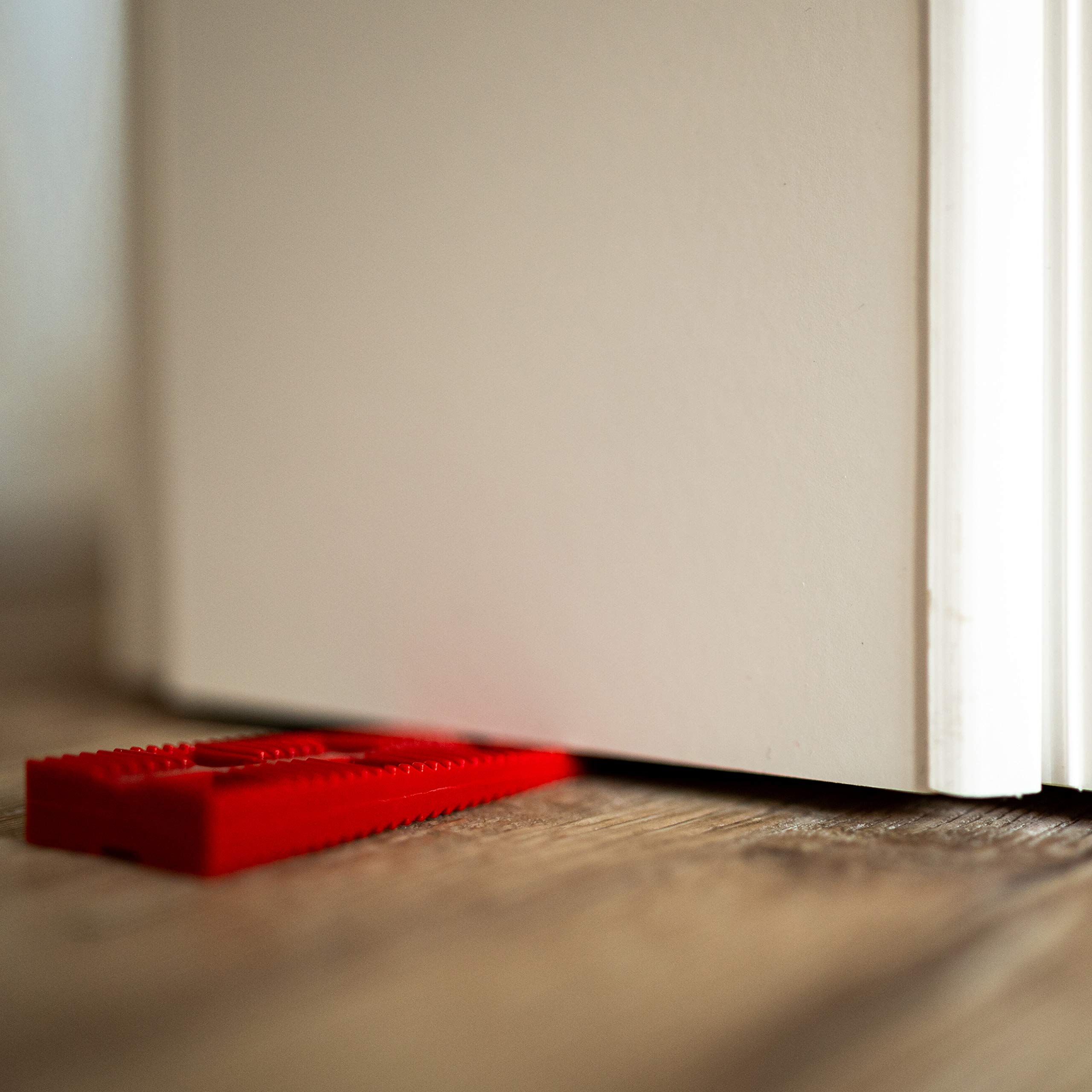 Premium Keile Kunststoff (130 Stück) - Plastik Keile als Abstandshalter - Abstandhalter Terrassendielen & Fenster - Unterlegkeile, Unterlegplatten, Abstandskeile, Montagekeile im Set - Farbe: Rot