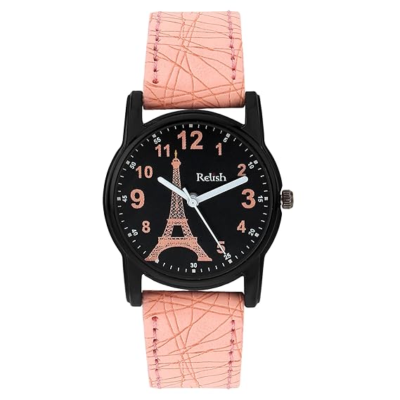 Relish Analog Eiffel Tower Black Dial Watch for Girls & Women