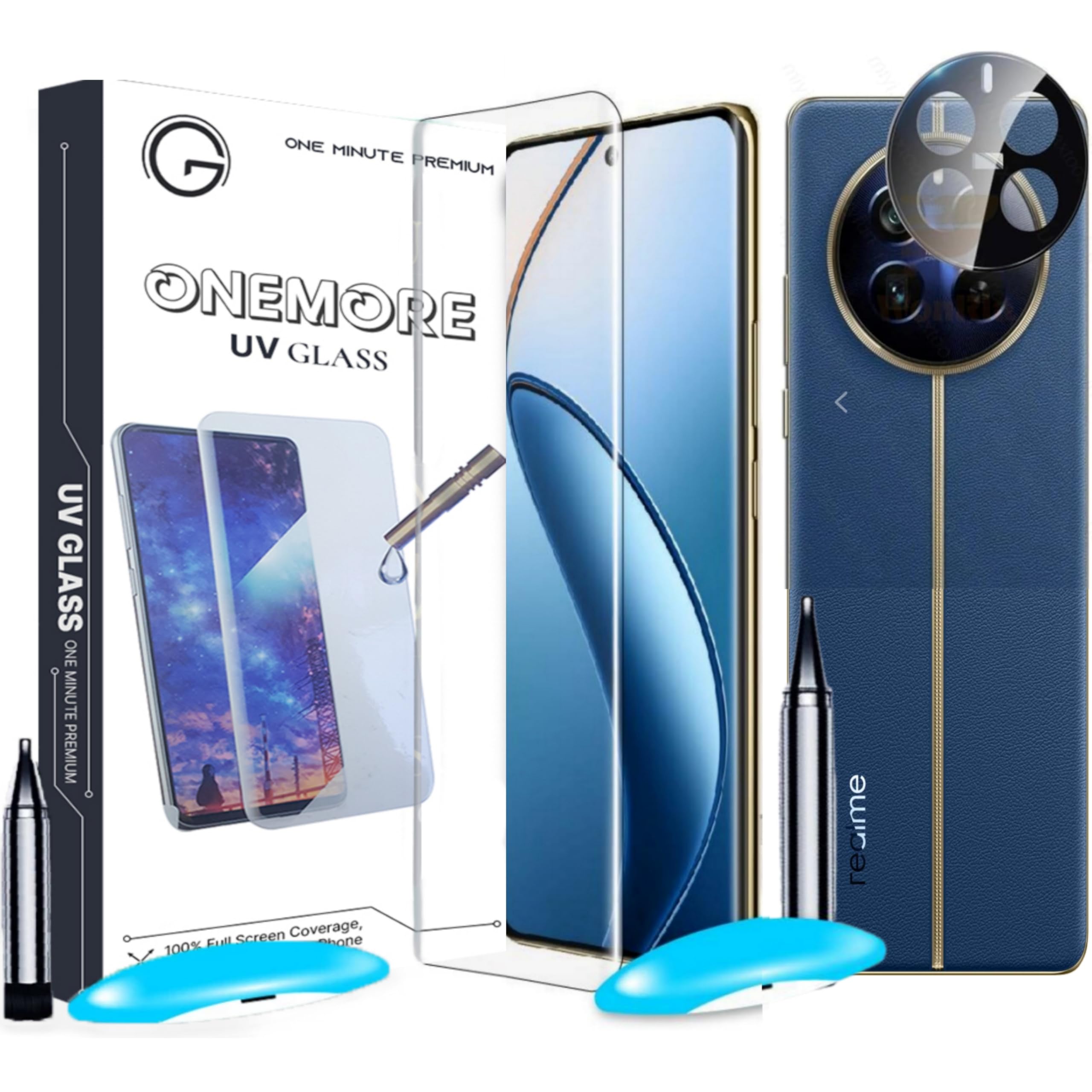Edge To Edge Tempered Glass fo Realme 12 Pro 5G / Realme 12 pro plus 5G UV Curved Screen Protector with Camera Tempered Glass And Easy Installation Kit (Pack of 2) (B0CWDV9TYL) Amazon Price History, Amazon Price Tracker