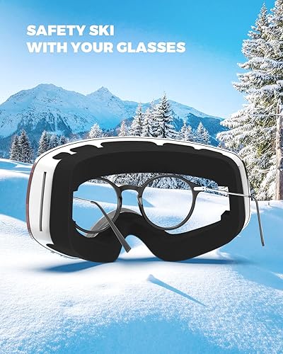 Miniatura 6 de OMID Gafas de esquí para niños, antivaho con protección UV, gafas de snowboard para niños y niñas