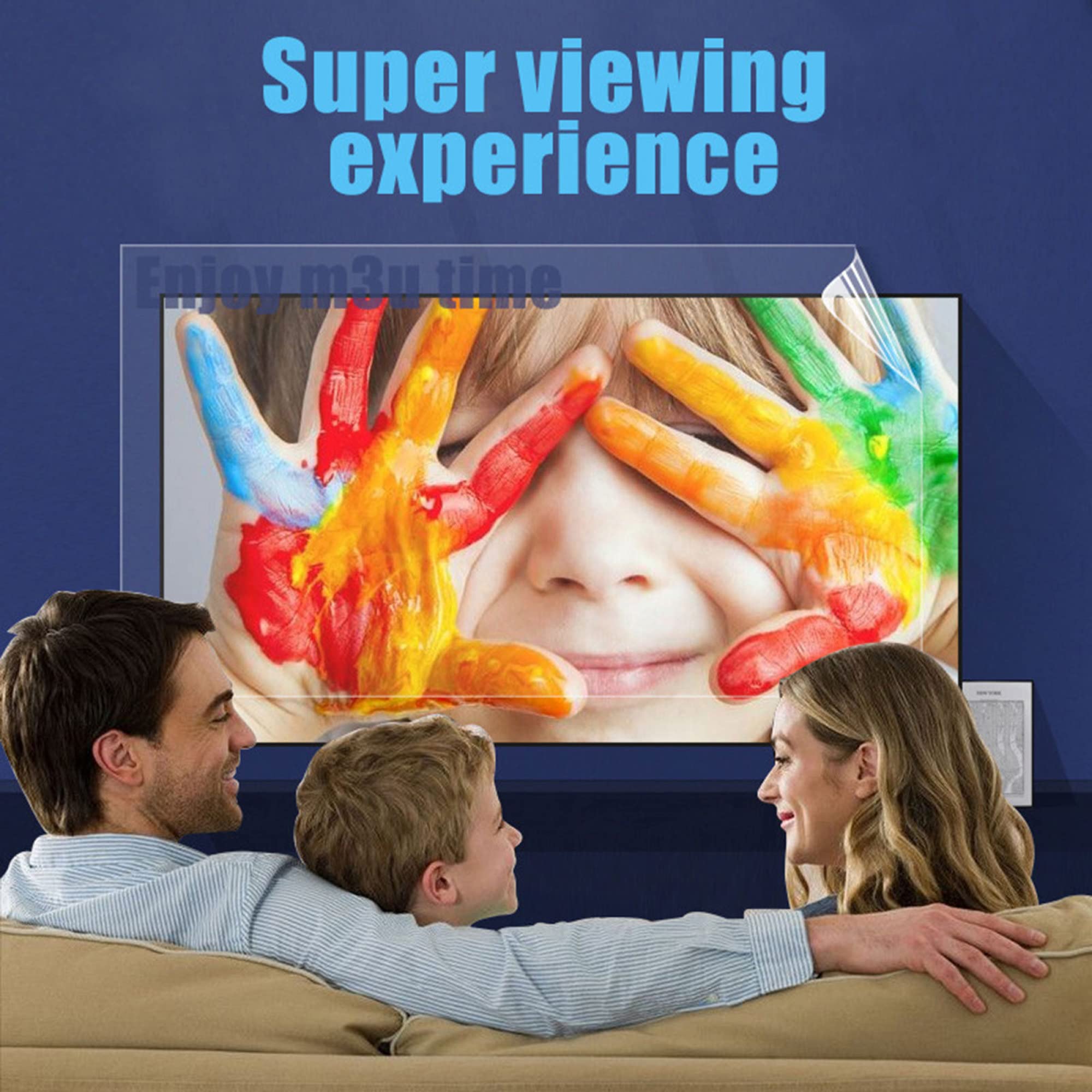 Protector De Pantalla De TV De 55 Pulgadas Antideslumbrante - Filtro Anti Luz Azul Para Monitor Alivia La Tensión Ocular Protección De Los Ojos Para TCL, SONY, Samsung, Hisense / 55in1221x689mm