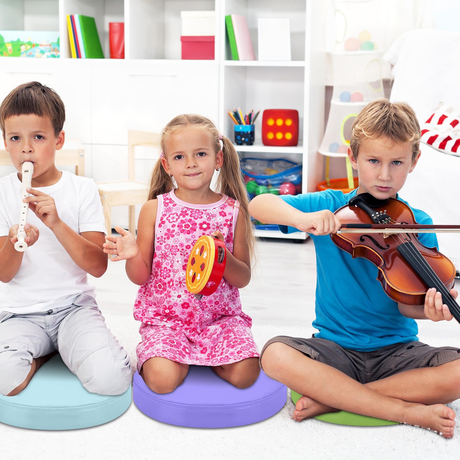 Snapklik.com : Marsui 12 Pcs Extra Thick Round Floor Cushions For Kids ...