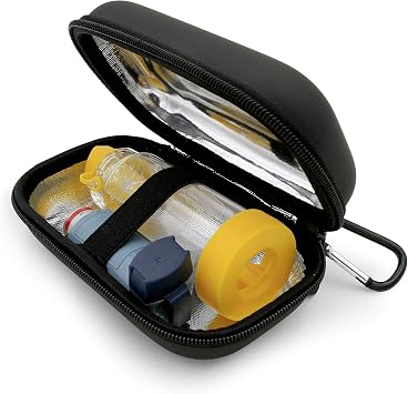 CASEMATIX Asthma Inhaler Case Fits Inhaler Spacer For Adults, Masks, Inhaler Holder and More - Compact Size Fits 6.25" Maximum, Includes CASE ONLY