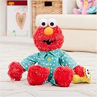 Vista 2 de GUND Sesame Street Official Bedtime Elmo Muppet Plush, Premium Glow-in-The-Dark Plush Toy for Ages 1 & Up, Red, 12” Hora de acostarse Elmo