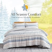 Vista 5 de Southshore Fine Living, Inc. 3-Piece Queen Comforter Set, Down Alternative Blue Comforter Full Size with 2 Pillow Shams, Microfiber Bedding Set