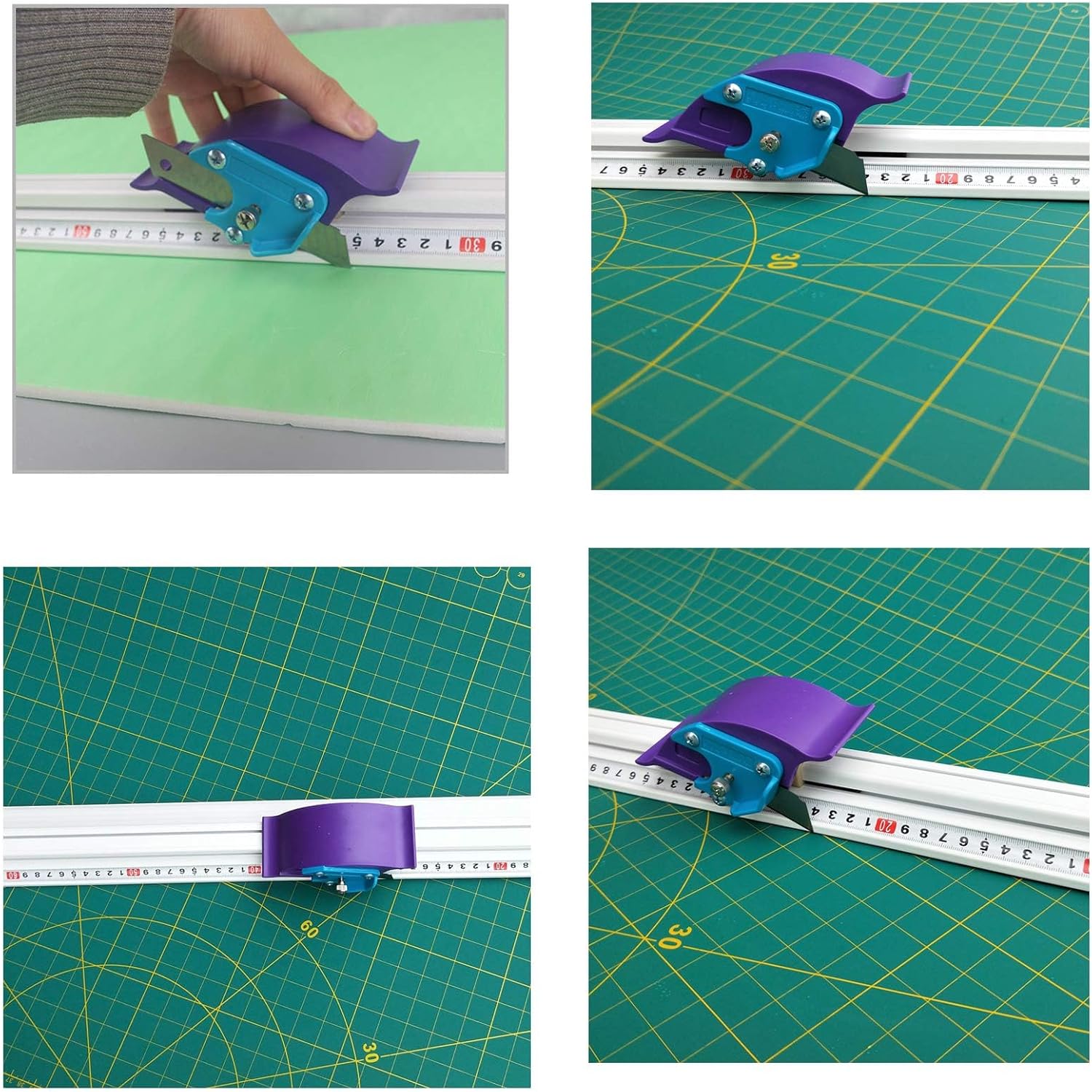 Manual Sliding KT Board Trimmer, 39 Inch Aluminum, 40 Blades, Cutter with Ruler for Photo Paper, PVC, PET