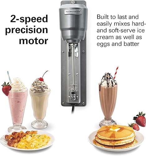 Miniatura 63 de Hamilton Beach Commercial HMD200R Mezclador de bebidas de un solo husillo, motor universal de 3 velocidades, operación manos libres, certificado NSF