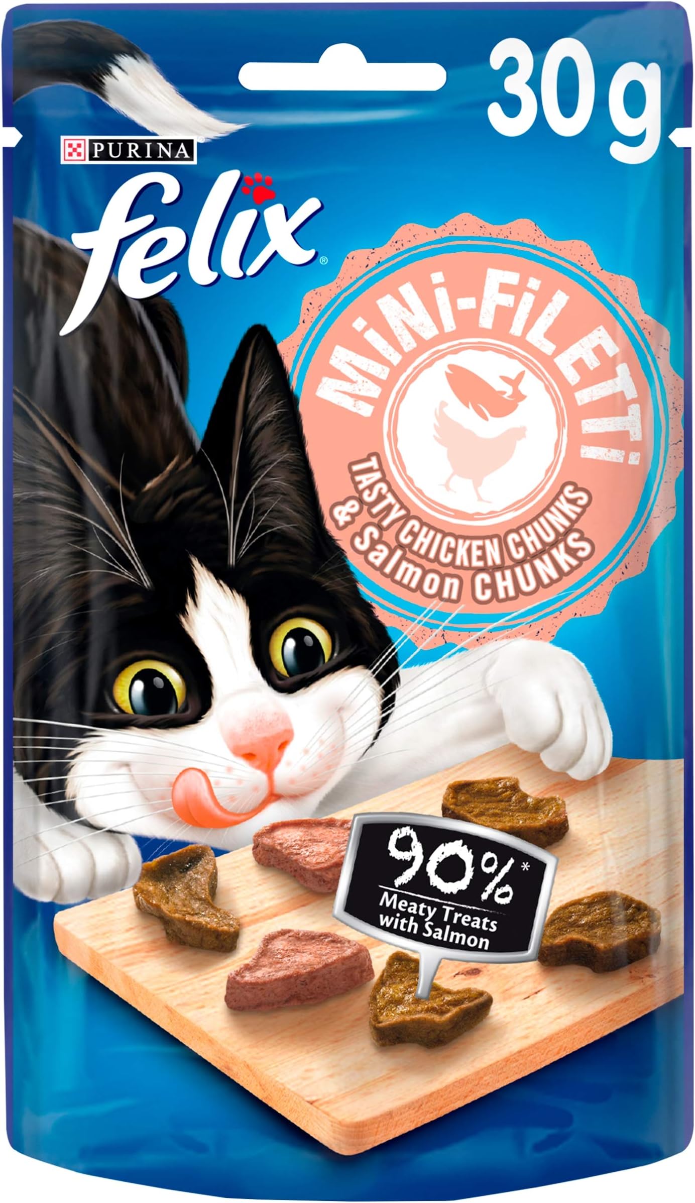 Felix Mini Filetti Cat Treats Chicken & Salmon 30g (Pack of 10)