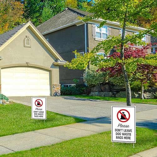 Miniatura 10 de Please Don't Leave Dog Waste Bags Here de 10 x 7 pulgadas, libre de óxido, aluminio 040, resistente a la decoloración, fabricado en Estados Unidos