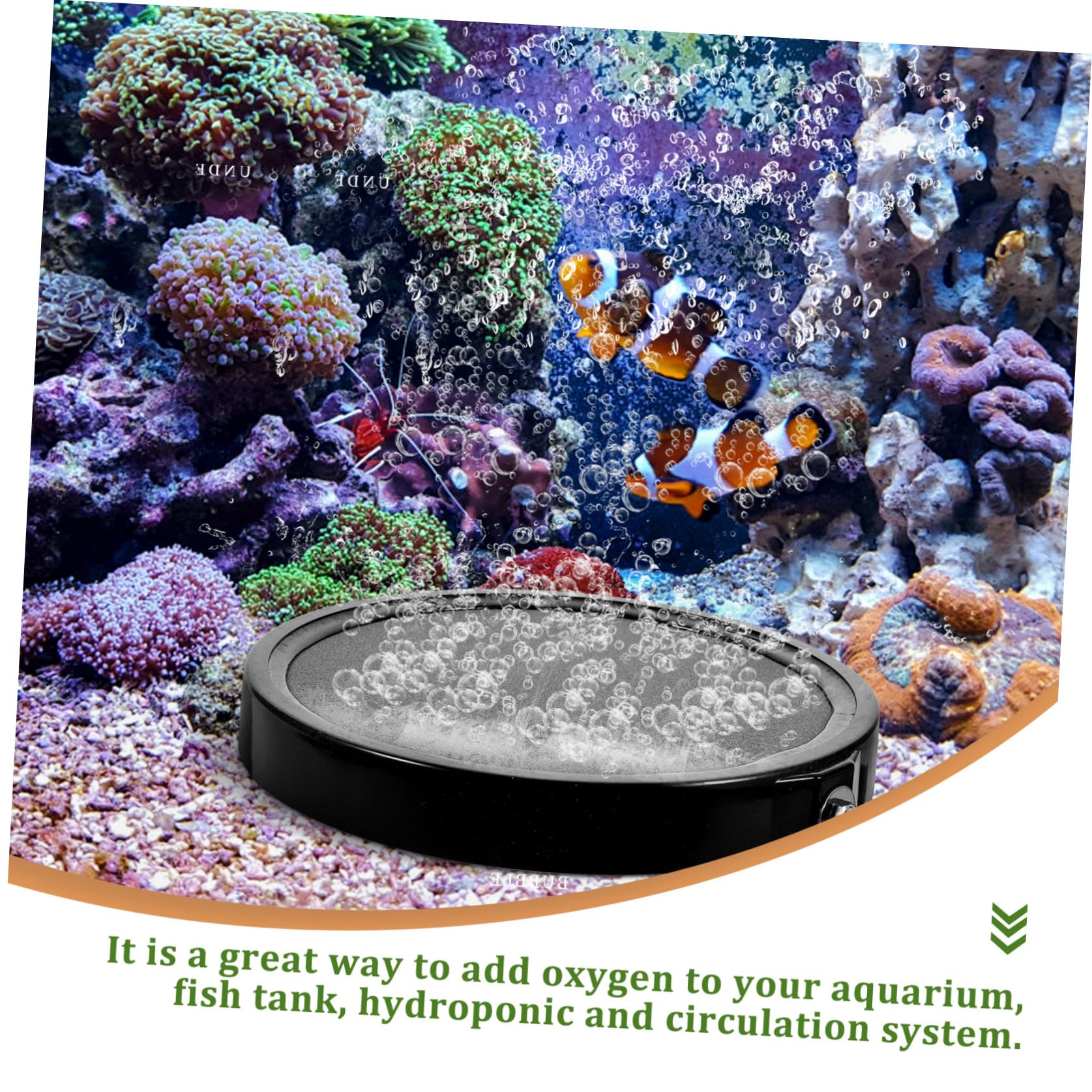 Alipis Pierre à Air Disque Diffuseur à Bulles pour Aquarium Noir en Sable et Gravier Haute Température, Oxygénation, Compatible Pompe à Air Couleur Aléatoire