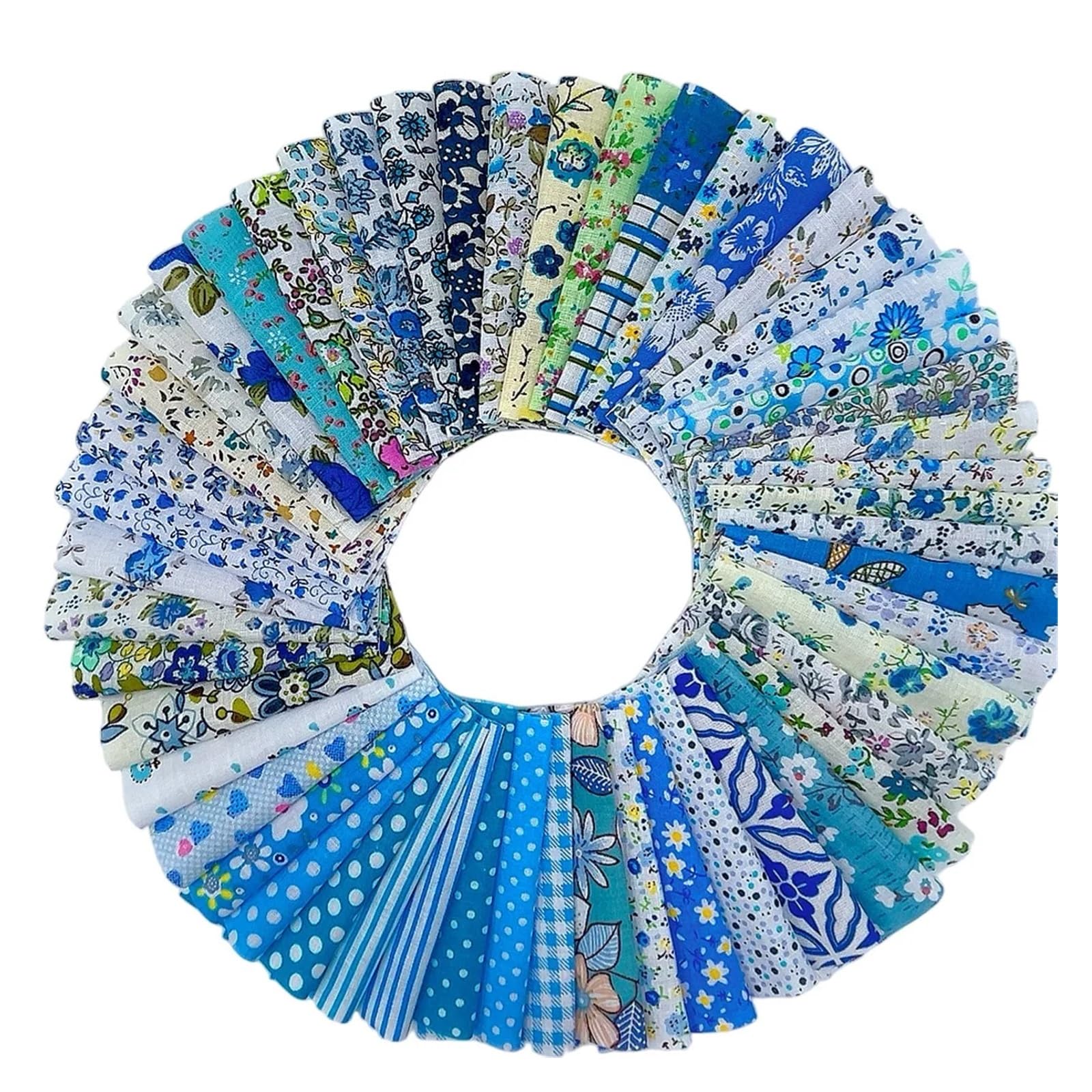 Patchwork Fabric 50pcs Pack Square Multicolor Printed Cotton Fabric for Sewing Quilt Cloth Needlework
