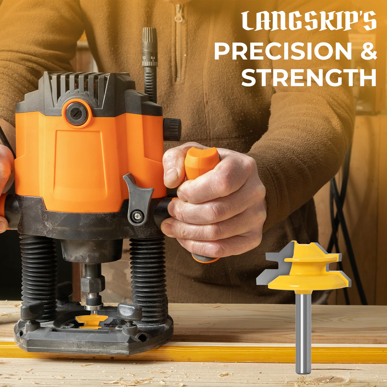 45 Degree Lock Miter Router Bits - 3 Piece Set -8 45 Degree Lock Miter Router Bits - 3 Piece Set -8
