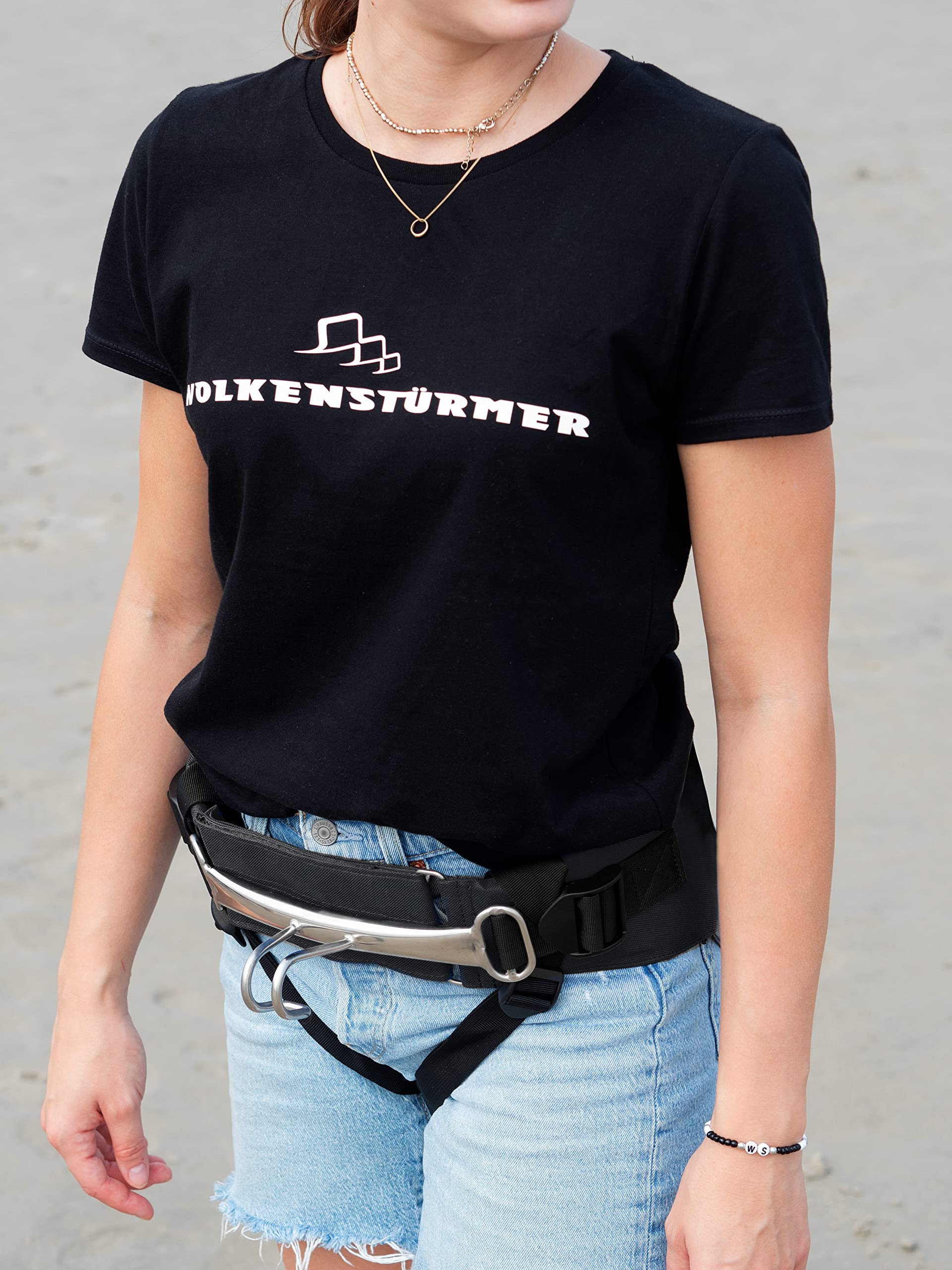 Wolkenstürmer Trapezio universale (nero) per Harness Fix – Taglia universale S-XL – Imbracatura per aquilone trapezoidale unisex